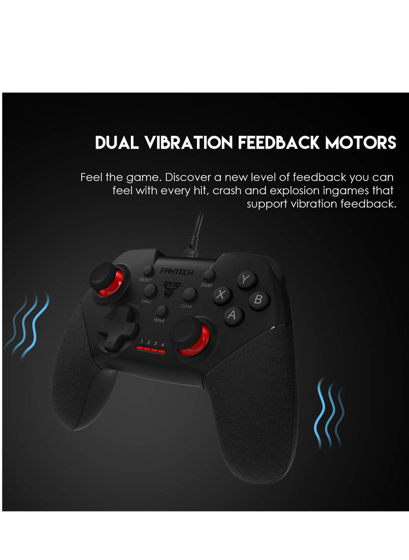 FANTECH GP13 SHOOTER II USB Gaming Gamepad Controller – Dual Vibration Feedback Motors - For PC , PS3  - Image 2