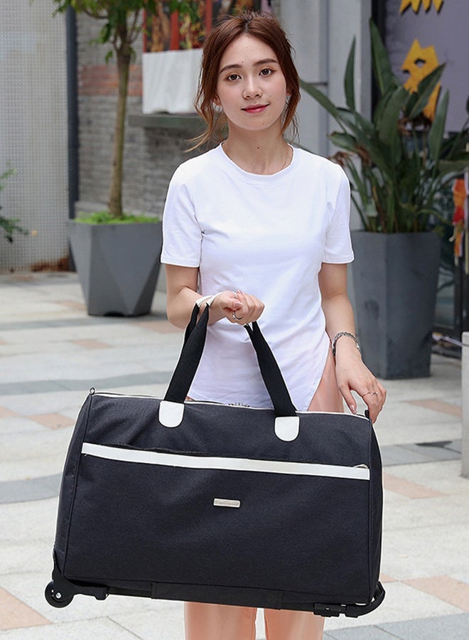 DUNISO Rolling Duffle Bag with 2 Wheels, Holdall Carry Extendable Organizer Bag, Lightweight  Trolley Bag, Waterproof & Large Capacity Luggage Bag for Women, Men, Short Trip, Overnight Business Travel - Image 5