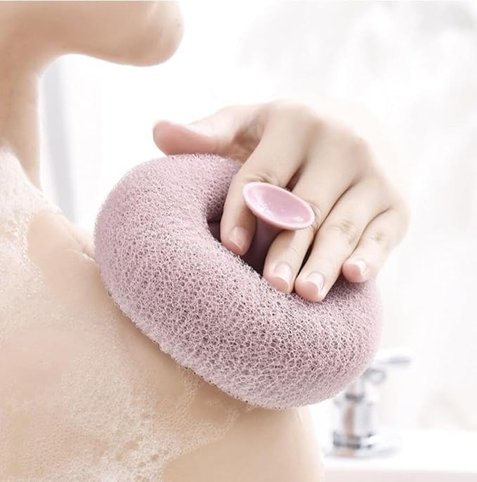Loquat AadyaCrafts Body Loofah Sponge with Suction Cup Soft Massaging Bath Scrubber for Men Women and Kids Multicolour Pack of 1pcs - Image 4
