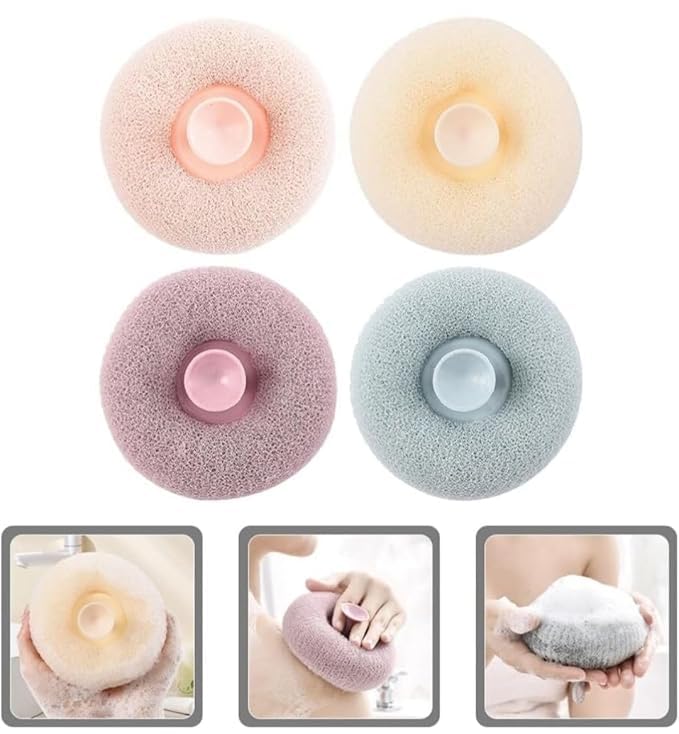Loquat AadyaCrafts Body Loofah Sponge with Suction Cup Soft Massaging Bath Scrubber for Men Women and Kids Multicolour Pack of 1pcs - Image 5