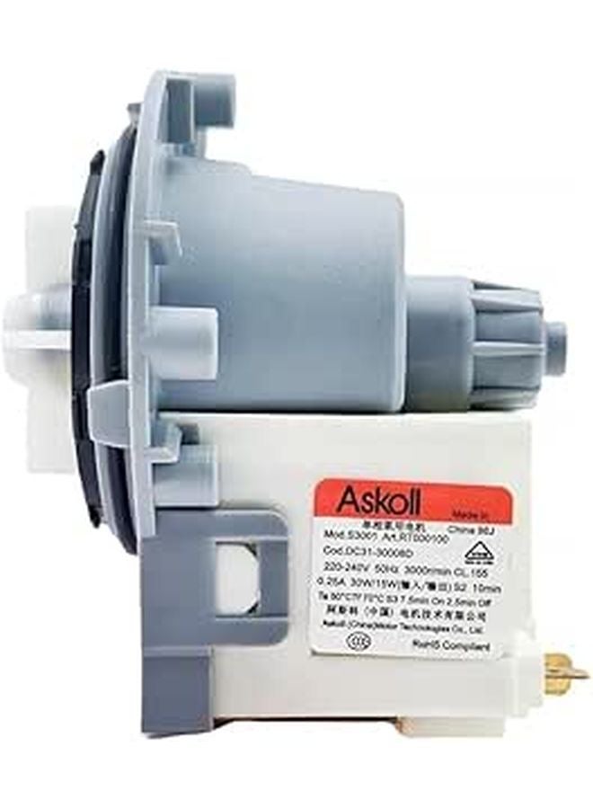 Washing Machine Drain Pump Motor 220 240V 50Hz 30W 15W 3000r min Drainage Replacement Part - Image 1