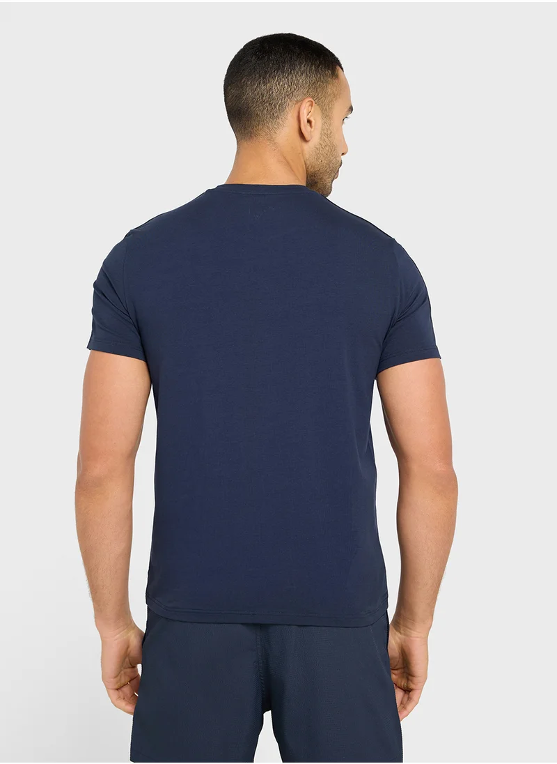 EMPORIO ARMANI Beachwear Logo Crew Neck T-Shirt