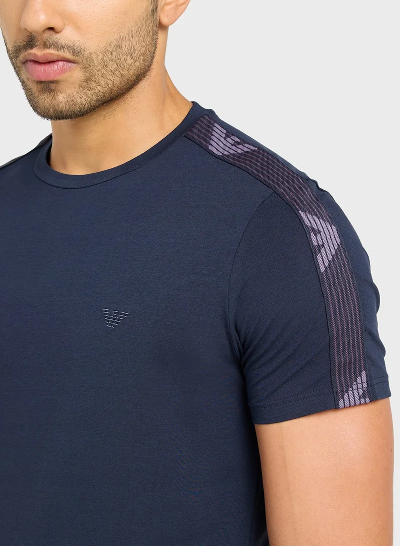 EMPORIO ARMANI  Printed Crew Neck T-shirt for Men | Best Price UAE