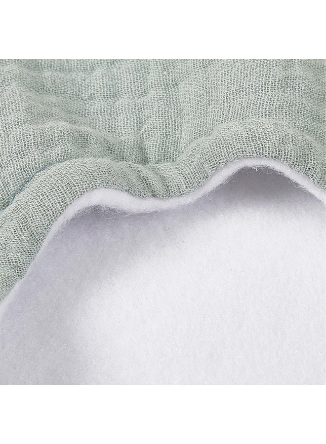 Baby Bibs Set of 8, Double-Layer Cotton Muslin, Scalloped Design, Multicolour, 27.5 x 25 cm - Image 5