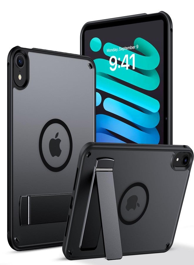 جراب GUAGUA لجهاز iPad mini 7 إصدار 2024 (A17 Pro)، جراب مغناطيسي لجهاز iPad mini من الجيل السابع/السادس مع مسند (2024/2021) مقاس 8.3 بوصة، جراب حماية نحيف غير لامع بظهر شفاف مع مسند لجهاز iPad mini من الجيل السابع/السادس، أسود - Image 1