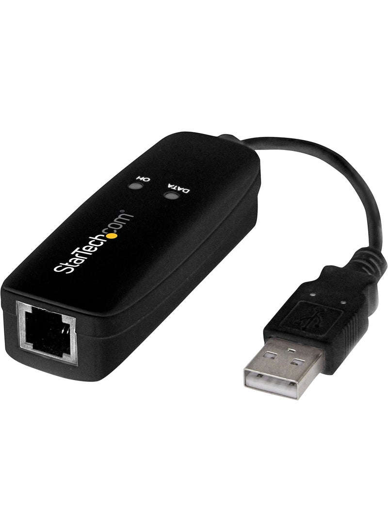 StarTech StarTechcom USB 20 Fax Modem  56K External Hardware Dial Up V92 Modem DongleAdapter  ComputerLaptop Fax Modem  USB to Telephone Jack  USB Data Modem  Network FaxCMRPOS TAA USB56KEMH2  - Image 3
