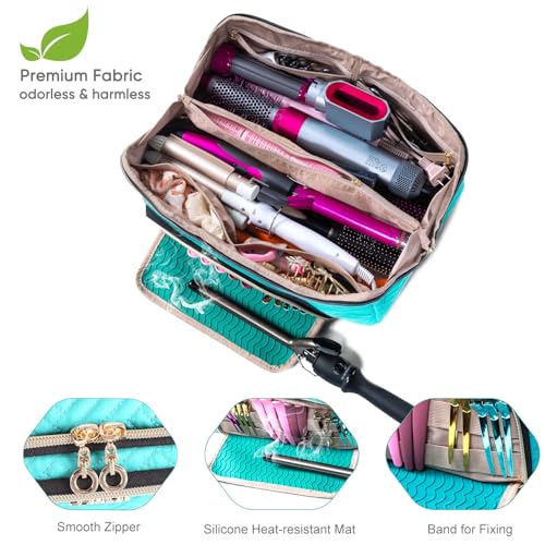 ELCUPA Large Travel Bag - 2in1 Hair Tools Organizer for Dryer Brush, Flat Irons, Straighteners, Curling Irons, Makeup Bag - Image 4