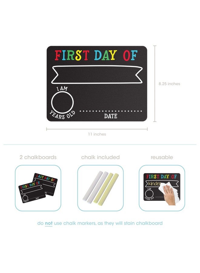 pearhead Photosharing Chalkboard Signs Perfect To Commemorate The First And Last Day Of School 2 Chalkboard Signs For School Celebrations And Milestones 2 Count (Pack Of 1) Packaging May Vary - Image 3