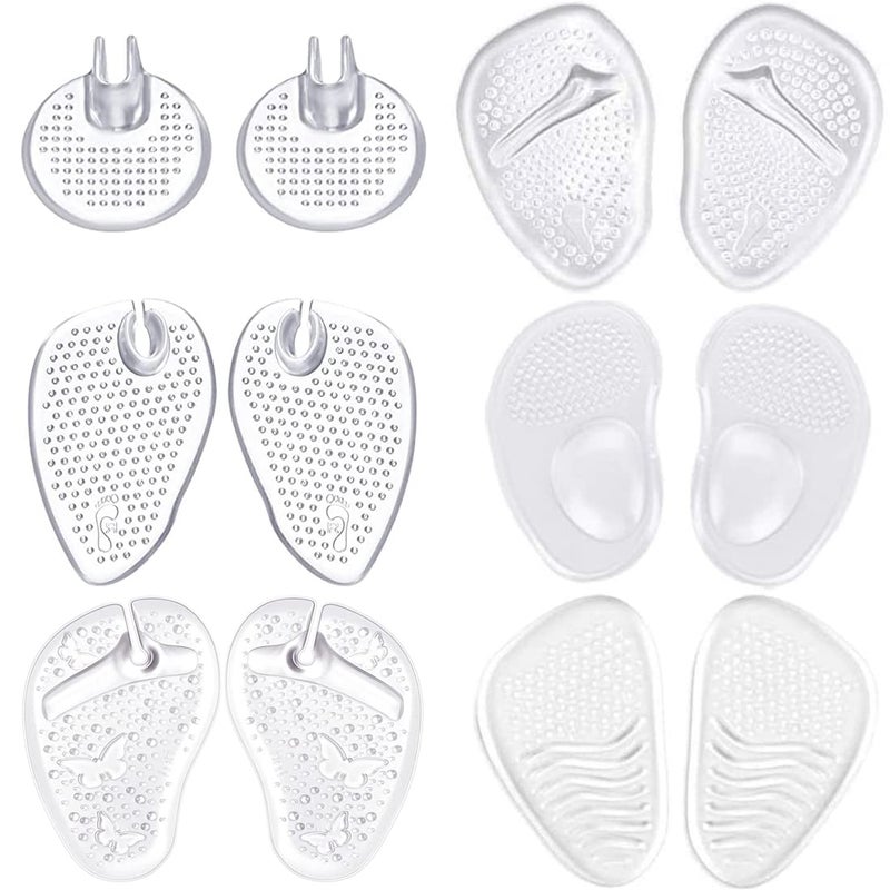 Qicfrk 6 Pairs Flip Flop Pads Gel Cushion for Heels Sandals Slippers