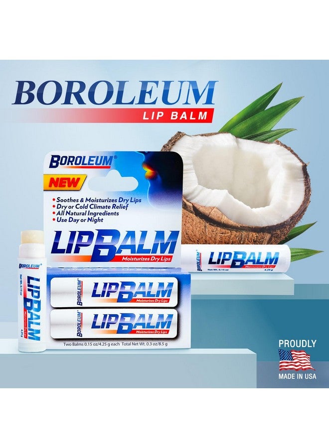 Boroleum Natural Lip Balm by Boroleum | Best Chapped Lip Moisturizer for Dry Cracked Lips | All Natural Ingredients for Men Women and Kids | 4.25 gr. Tubes, 2 Lip Balms Per Pack - Image 2