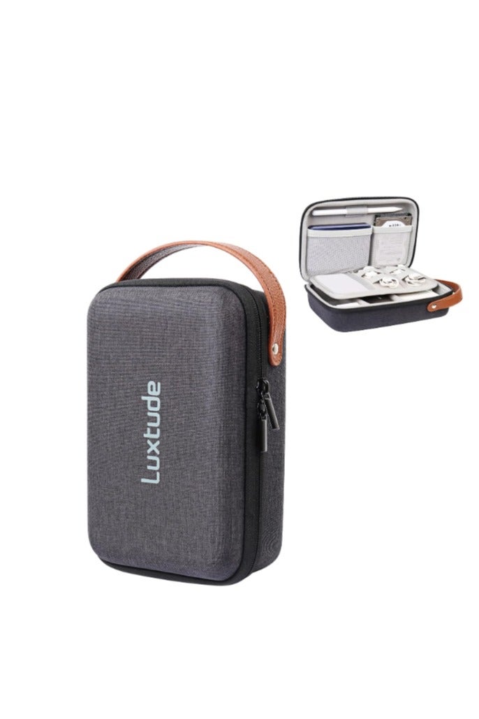Luxtude Electronic Organizer Travel Case – Small Charger Organizer – Hard Charger Case – Travel Tech Bag – Portable Electronics Bag - Image 1