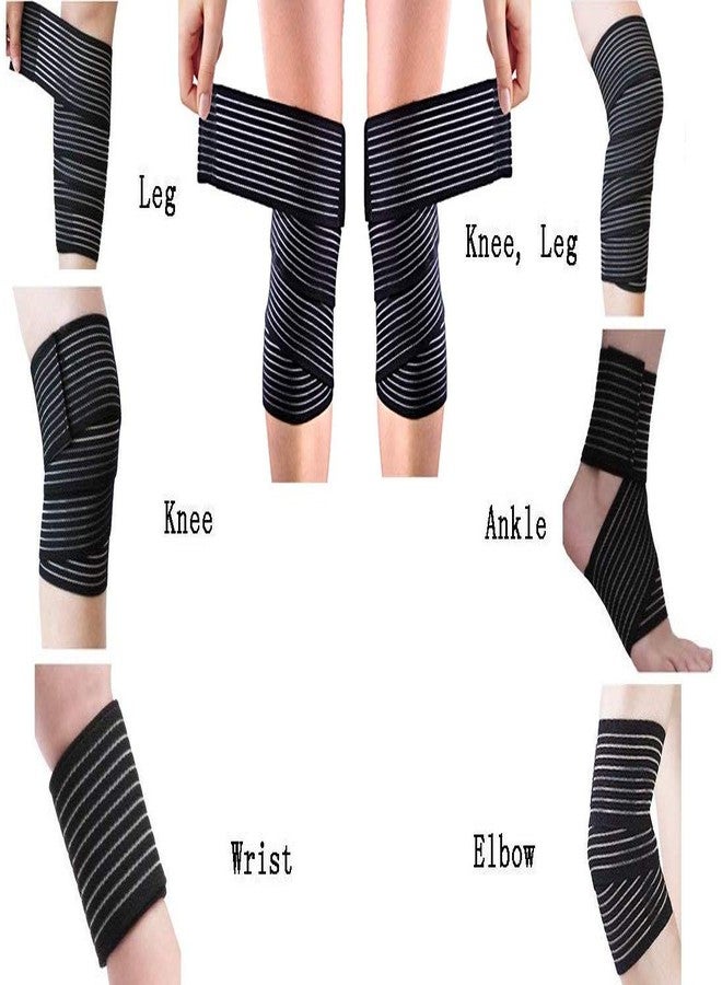 TIMA Elastic Knee Compression Bandage Wraps – Knee Support Straps for Legs, Thighs, Hamstrings Ankle & Elbow Joints Reduce Swelling, Lymphatic Relief & Knee Replacement Surgery Elastic Bandage - Image 5