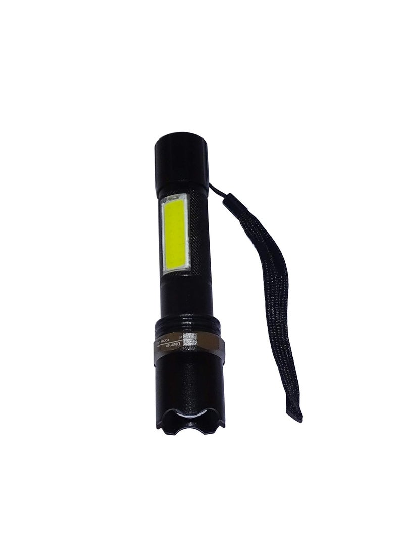 Hozhub Hozhub Rechargeable LED Flashlight Long Range Emergency Light Torch USB Super Bright Waterproof Hand Zoomable Outdoor Torch for Camping Powerful High Lumen Portable Distance Light 1Pc  - Image 1
