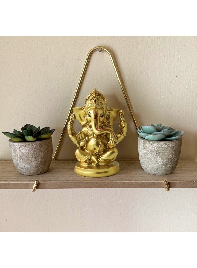 alikiki Hindu God Lord Ganesha Statues - 5" H India God Ganesha Idol Home Mandir Pooja Decor Indian Ganesha Figurine Temple Puja Items Diwali Gift for Friends Relatives - Image 3