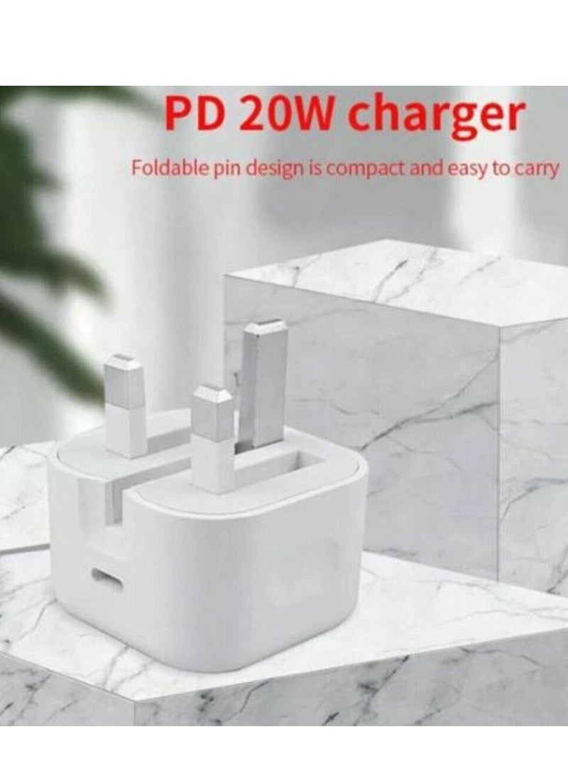 20W USB-C Power Adapter for iphone 8, iphone 9, iphone X, Iphone 12 All iphone