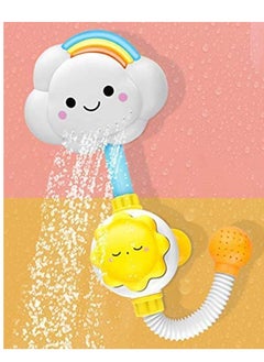 SYOSI Bath Toys For Toddlers Baby Bath Shower Toy Bath Spray Water Shower Toy Lovely Cloud Rainbow Water Squirt Shower Faucet For Toddlers Kids Cloud Baby Bath Toys  - Image 2