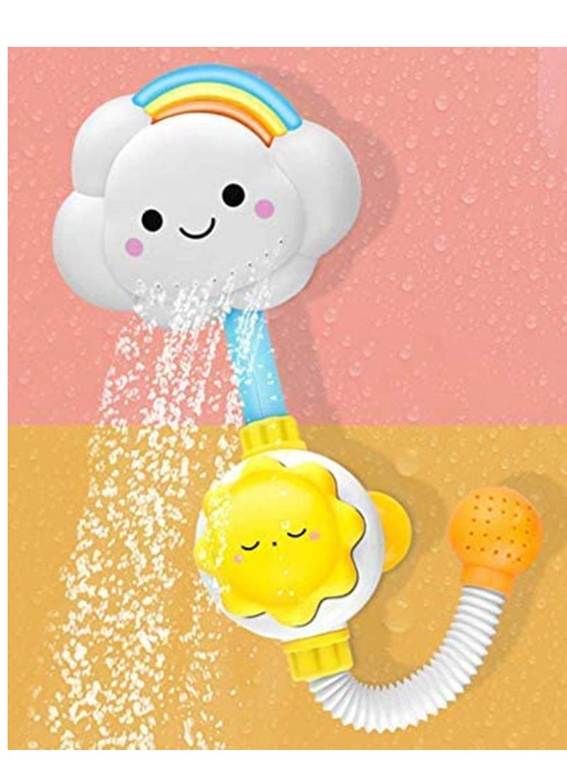 SYOSI Bath Toys For Toddlers Baby Bath Shower Toy Bath Spray Water Shower Toy Lovely Cloud Rainbow Water Squirt Shower Faucet For Toddlers Kids Cloud Baby Bath Toys  - Image 2