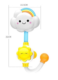 SYOSI Bath Toys For Toddlers Baby Bath Shower Toy Bath Spray Water Shower Toy Lovely Cloud Rainbow Water Squirt Shower Faucet For Toddlers Kids Cloud Baby Bath Toys  - Image 4