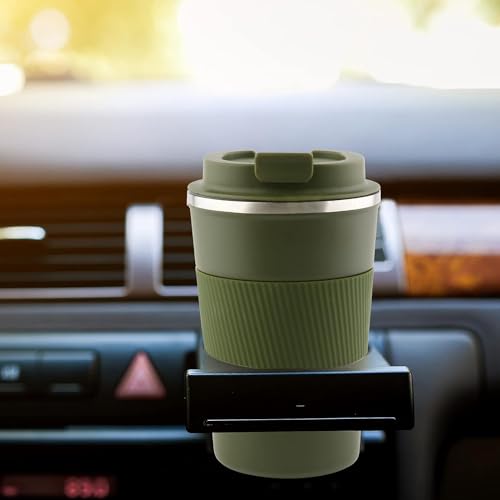 THE VENTI Travel Mug,Insulated Coffee Cup With Leakproof Lid,Vacuum Insulation Stainless Steel Reusable For Hot Cold Coffee,Water And Tea,Thermal Mug With Non-Slip Protectivecover,510Ml (Army Green) - Image 4