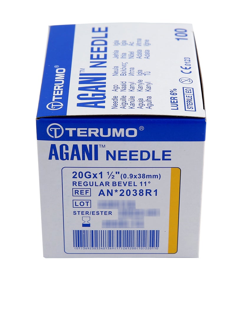 Terumo Agani Needle 20G x 1 1/2 (0.9 x 38mm) - Image 1