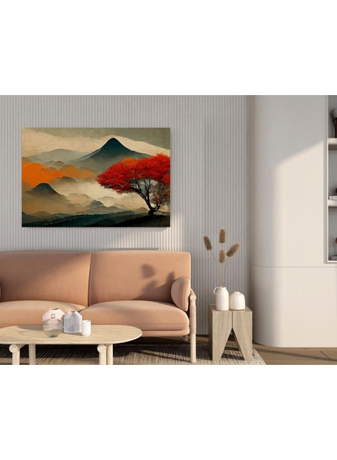 Home Gallery Autumn japanese landscape mountains redwood growing slope illustration 120x80 - Image 5
