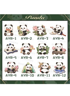 xozgdovg 12-piece Panda National Fashion cute refrigerator decal decoration  - Image 1