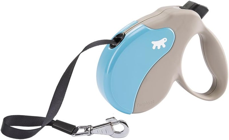 Ferplast Retractable Dog Lead AMIGO TAPE L, Extendable tape, 5 m, Max 50 kg, Light Blue - Image 1