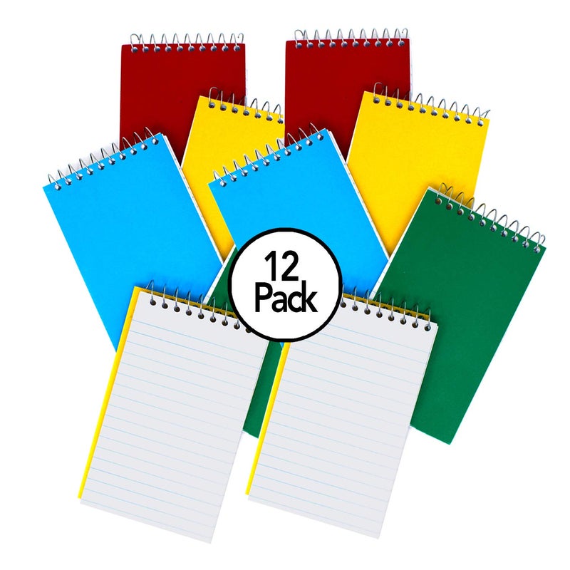 Manaloom Spiral Memo Pads, Small Notebooks, College Ruled Notepad, 3x5 Inch, 60 Sheets, Sturdy Cover, Fashion Colors - Assorted Colors (12 Pack) - Image 5