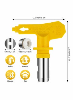 SYOSI Reversible Airless Sprayer Tip 3 Pieces Paint Spray Guns and Spraying Machine Parts Nozzle Tips for Homes Buildings Decks Fences Garden Tool 515  - Image 2