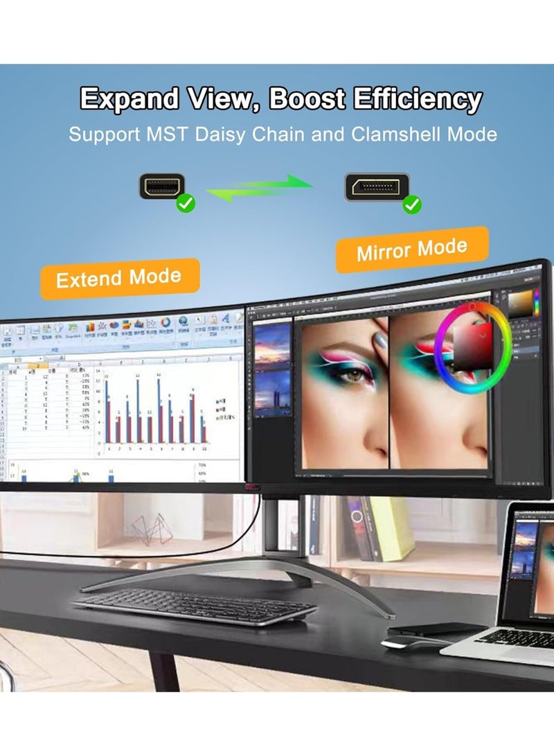 Mini DisplayPort to DisplayPort Cable – 4K Ultra HD, Gold-Plated Connectors, 1.8m | Durable & High-Speed for Daily Use - Image 3