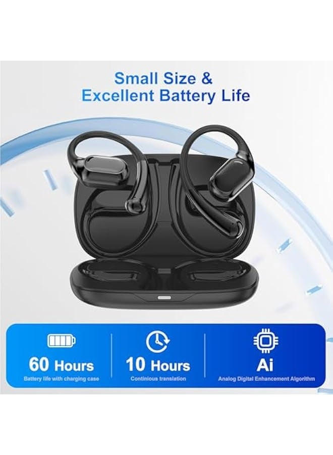 Topleo Ai Translation Earbuds Real Time, 3-in-1 Language Translation Device,144 Language Translator Earbuds, Bluetooth Translating Earbuds Translation Headphones Device for Travel Business Learning (Black) - Image 3