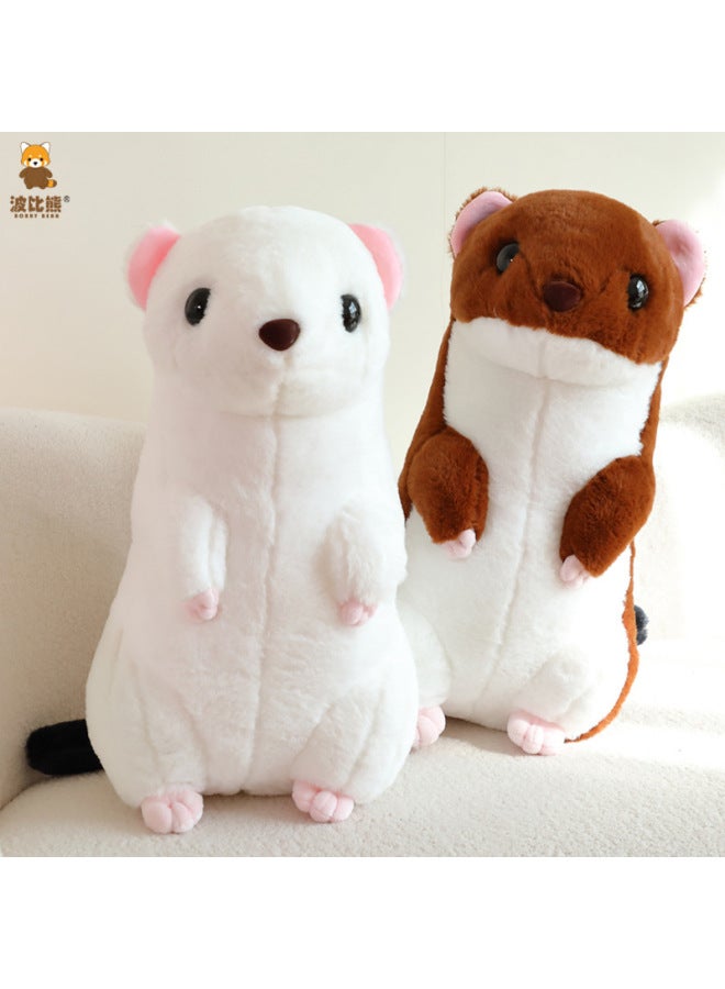Simulation Cute Standing Posture Ferret Short-tailed Weasel Plush Toy Cute White Weasel Home Pillow Photo Doll-Color:White Wick Mouse Wolf-Height:Small Size 40cm - Image 5