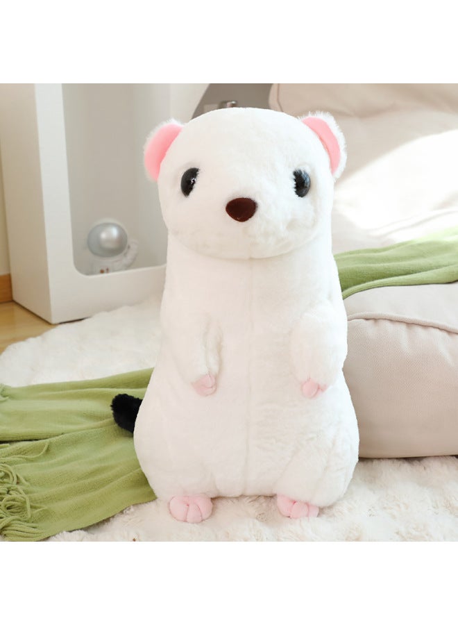 Simulation Cute Standing Posture Ferret Short-tailed Weasel Plush Toy Cute White Weasel Home Pillow Photo Doll-Color:White Wick Mouse Wolf-Height:Small Size 40cm - Image 1