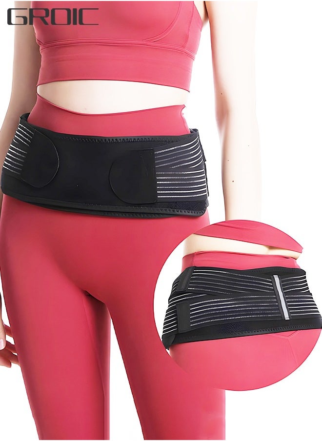 GROIC SI Belt Sacroiliac Belt Joint Hip Belt Support for Lower Back Support Brace, Lumbar and Hip Support Brace for Sciatica, Joint, Pelvis, Lower Back Pain Relief (Regular)  - Image 1