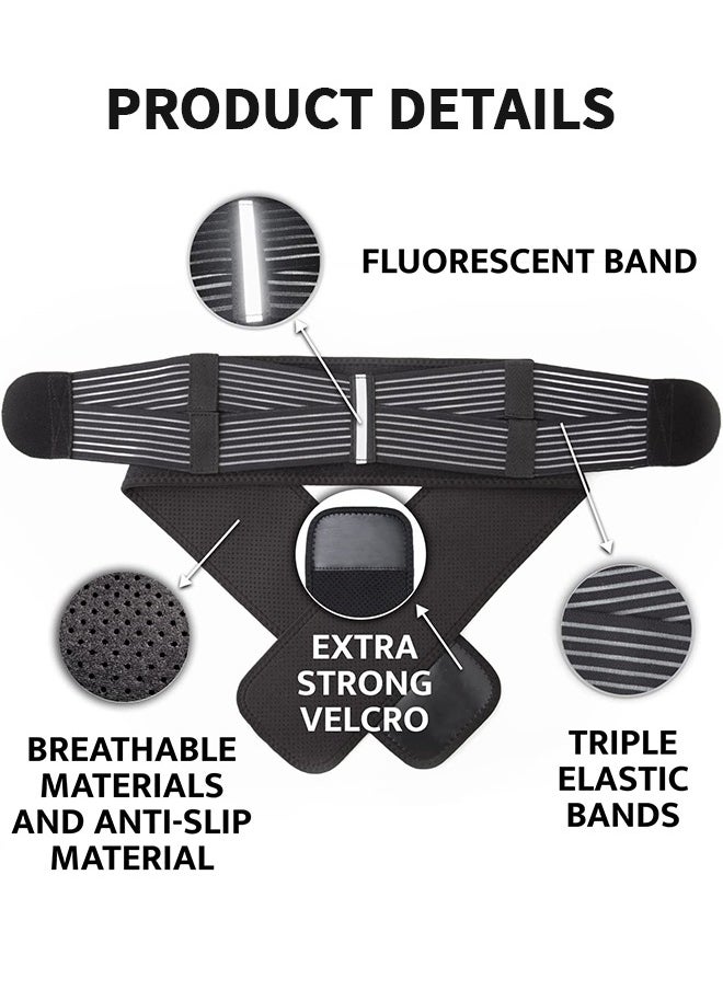 GROIC SI Belt Sacroiliac Belt Joint Hip Belt Support for Lower Back Support Brace, Lumbar and Hip Support Brace for Sciatica, Joint, Pelvis, Lower Back Pain Relief (Regular)  - Image 2