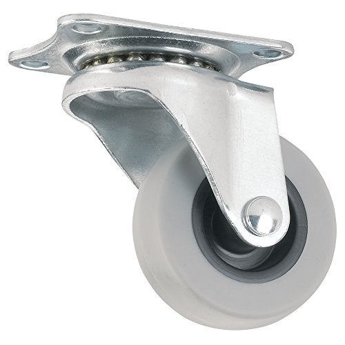 SoftTouch TPR Rubber Caster Wheel with Swiveling Top Plate - 2-Inch - 90 lb. Load Capacity - Non-Marking for Use in Hospitals, Food Service, & Other Institutional Applications - Image 1