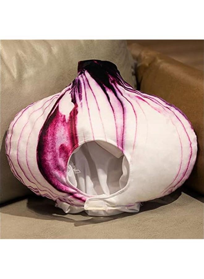 2023 Realistic Onion Head Mask Plush Vegetable Dress Up Hat for   Party Costume  - Image 2
