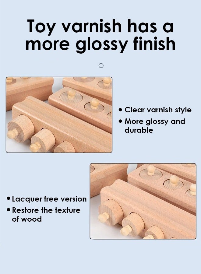 Montessori Wooden Cylinder Socket Family Pack Early Learning Education Toy,Montessori Toy Wooden Sorting Plug-In Game, Educational Toy Cylinder Socket,  Blocks Plug-In Puzzle Insert Cylinder, Early  - Image 5