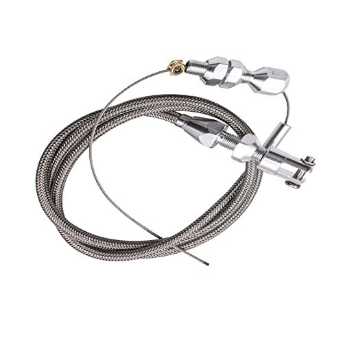 Miytsya 1 Pack 36In Braided Throttle Cable, Stainless Steel Throttle Cable Kit, Compatible with 97-07 Chevrolet/Chevy LS1 Engine 4.8L 5.3L 5.7L 6.0L Throttle Cable Repair (Silver) - Image 1