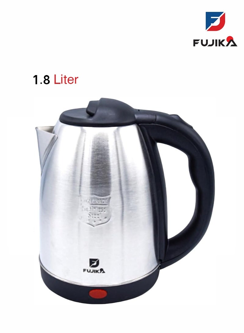 FUJIKA Electric Kettle - 1.8 Liter - Silver - 1500 Watt - FJK-180 - Image 1