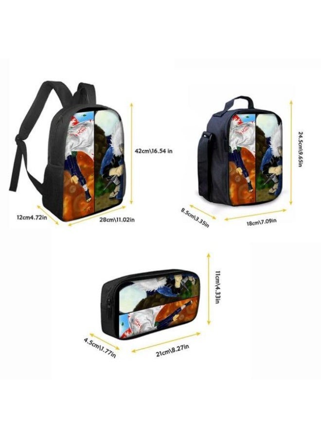 عام حقيبة ظهر مطبوعة بالرسوم المتحركة + مجموعة حقائب اليد + القلم، مجموعة حقائب عملية من ثلاث قطع (يمكن استخدام الطلاب والأطفال ونزهات الأصدقاء ورياضات تسلق الجبال وما إلى ذلك) - 87 - Image 3