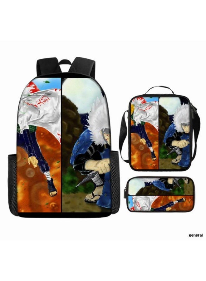 عام حقيبة ظهر مطبوعة بالرسوم المتحركة + مجموعة حقائب اليد + القلم، مجموعة حقائب عملية من ثلاث قطع (يمكن استخدام الطلاب والأطفال ونزهات الأصدقاء ورياضات تسلق الجبال وما إلى ذلك) - 87 - Image 1