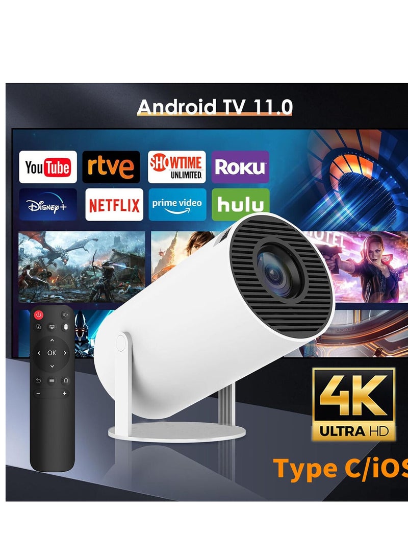 HY300 جهاز عرض صغير محمول WIFI Android11.0 مسرح منزلي كامل HD 1080P للمنزل الداخلي والخارجي - Image 3