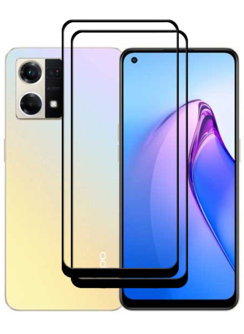 ACLIX 2 Pieces Antistatic ESD Dustproof Premium Quality High Definition Tempered Glass Screen Protector Designed For Oppo Reno8 4G - Image 1