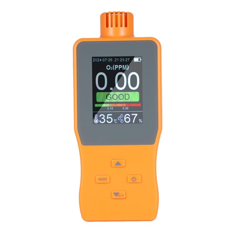 O3 Detector Analyzer Portable Outdoor Indoor Air Quality Meter Multifunctional Air Quality Monitor Temperature Humidity Gauge with Full Color LCD Screen Adjustable Alarm Threshold - Image 1