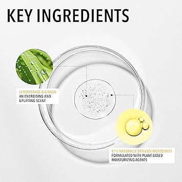 Afina Lemongrass Ginger Luxury Body Wash 500ml Shower Gel Bottle Lemon Bergamot Ginger Notes with a Deep Base of Musk Cedarwood Heliotrope Vegan Friendly Body Wash UK Produced - Image 5