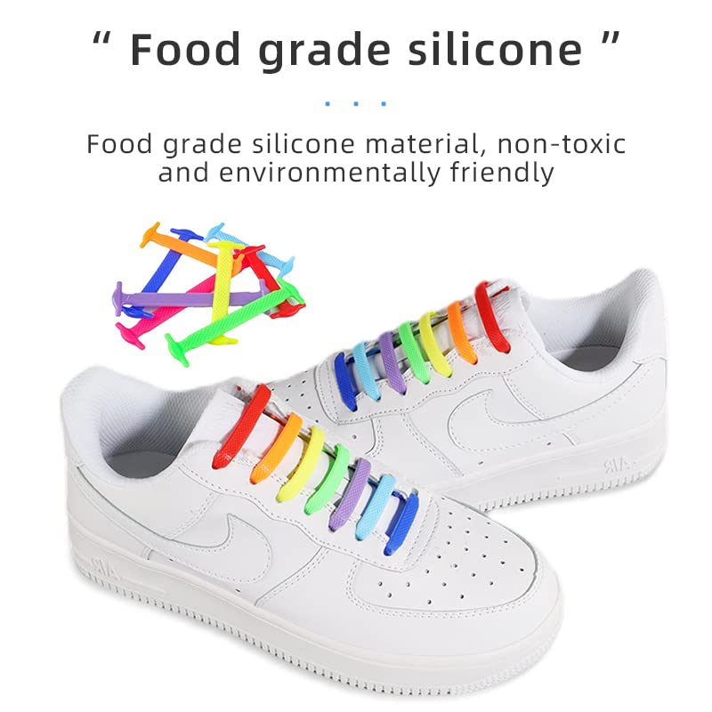 JIALTO No Tie Silicone Elastic Shoe Laces for Adults & Kids- Stretchable Tieless Shoelaces for Sneakers, Running, Walking Shoes- Waterproof, Easy Slip-On, Comfortable Fit (Adults Size, Yellow) - Image 4