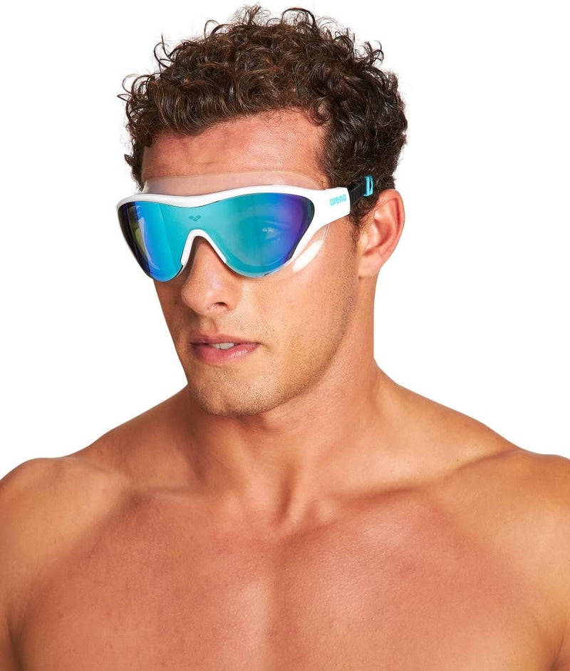 ARENA The One Swim Mask Goggles for Men and Women - Silver/Black - Image 5