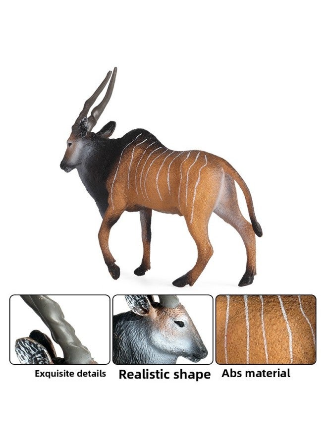 Children's Solid Simulation Wild Animal World Spinning Angle Antelope Model Goat Elk Model Toy Decoration Wholesale-Color:M-1167 Angular Antelope