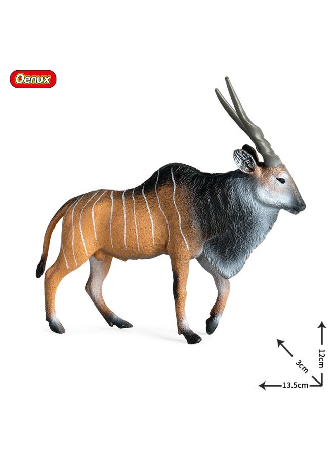 Children's Solid Simulation Wild Animal World Spinning Angle Antelope Model Goat Elk Model Toy Decoration Wholesale-Color:M-1167 Angular Antelope
